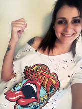 Load image into Gallery viewer, The Stones off shoulder distressed
