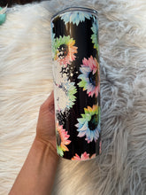 Load image into Gallery viewer, Multi color sunflower 20 0z tumbler
