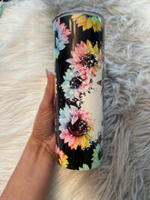 Load image into Gallery viewer, Multi color sunflower 20 0z tumbler
