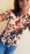 Load image into Gallery viewer, Cowhide inspired bleached tee
