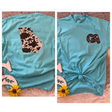Load image into Gallery viewer, State of GA cowhide. Front and back
